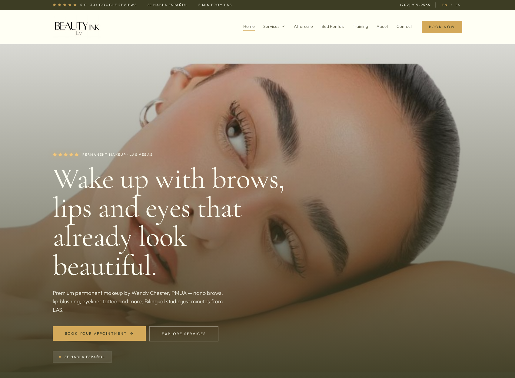 Beauty Ink LV Website